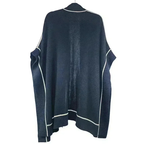 WORTH NEW YORK OVERSIZED SHAWL SWEATER PONCHO SILK-COTTON SIZE PS - Picture 5 of 5